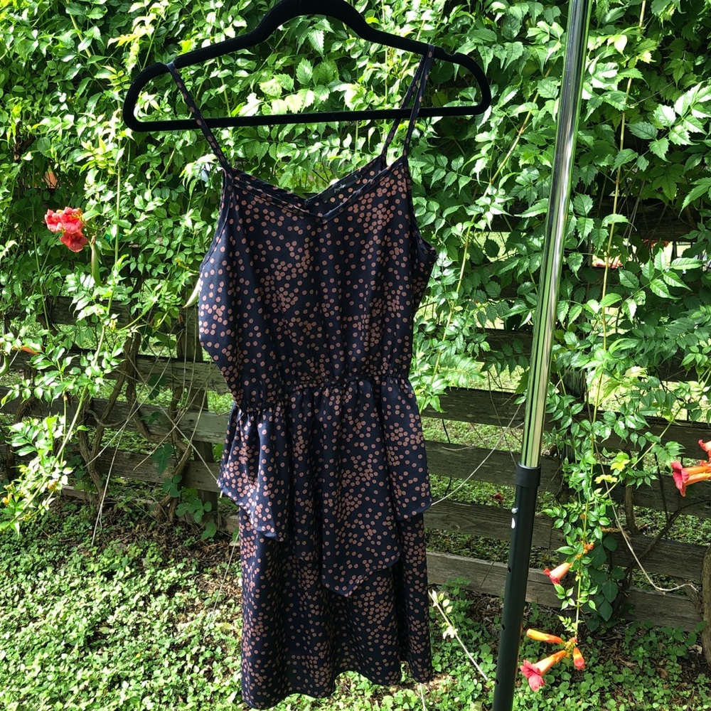 Navy Ruffle Dress